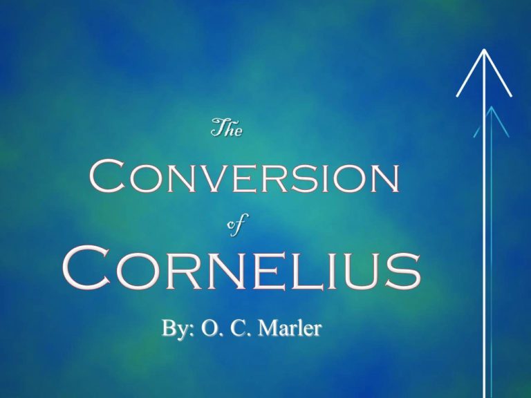 The Conversion of Cornelius (Entire Article) APOSTOLIC INFORMATION SERVICE